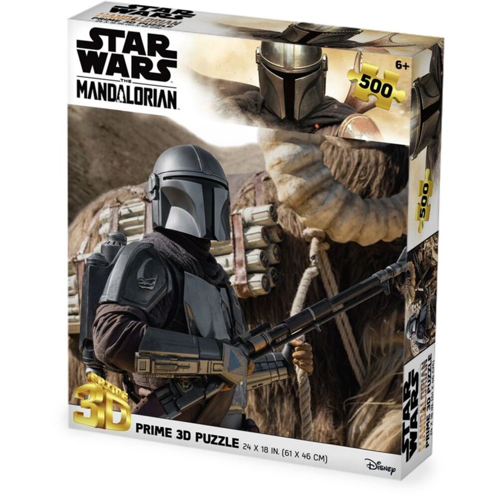 The Mandalorian Mando contains 500pc 24x18 in 3D Lenticular Puzzle